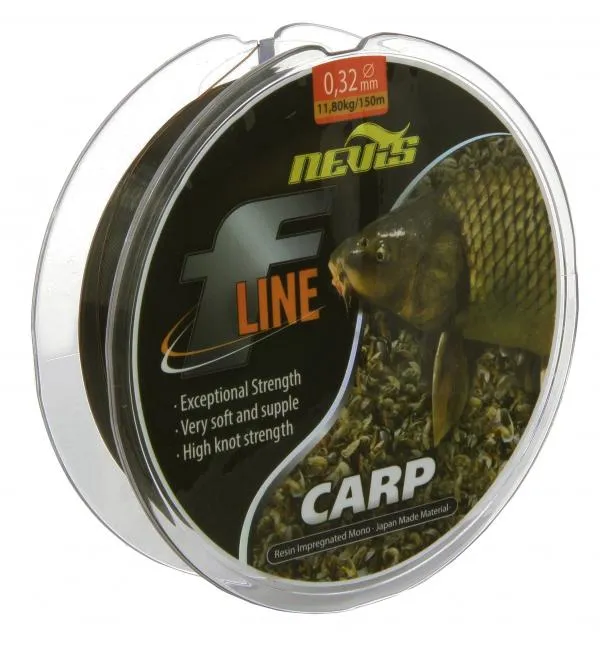Nevis F-Line Carp monofil zsinór 150m 0,25  Akció -30%