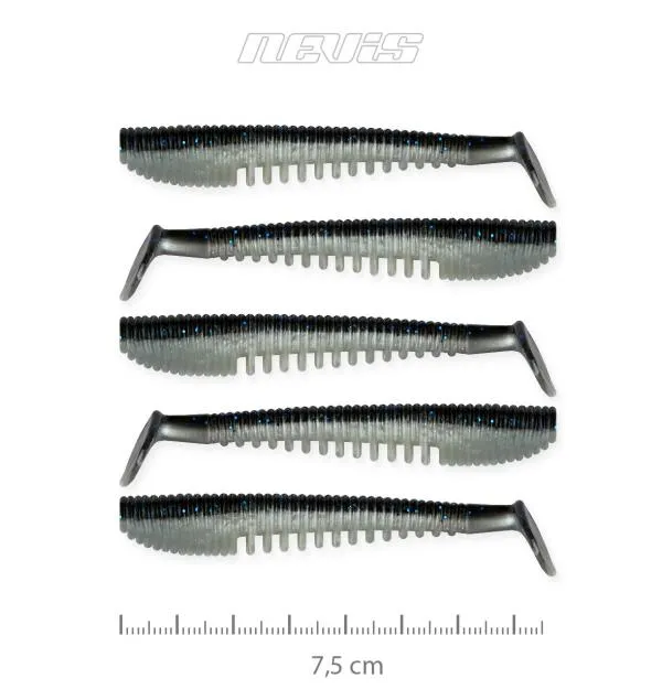 Impulse Shad 7.5cm  5db/cs (fekete-szürke)