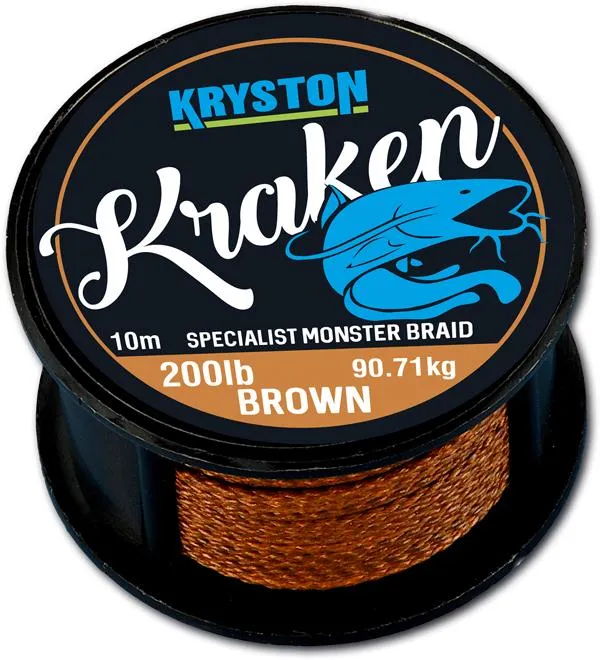 Kryston Kraken Monster Braid 200Lbs 10m Brown fonott előke...