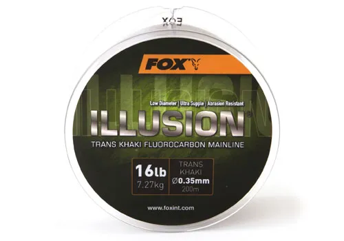 FOX Illusion® Mainline - Trans Khaki 16lb/0.35mm Fluorcarb...