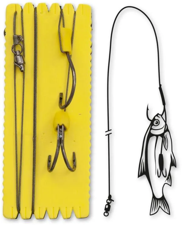 Black Cat #7/0 #4/0 Bouy and Boat Ghost Double Hook Rig XL...