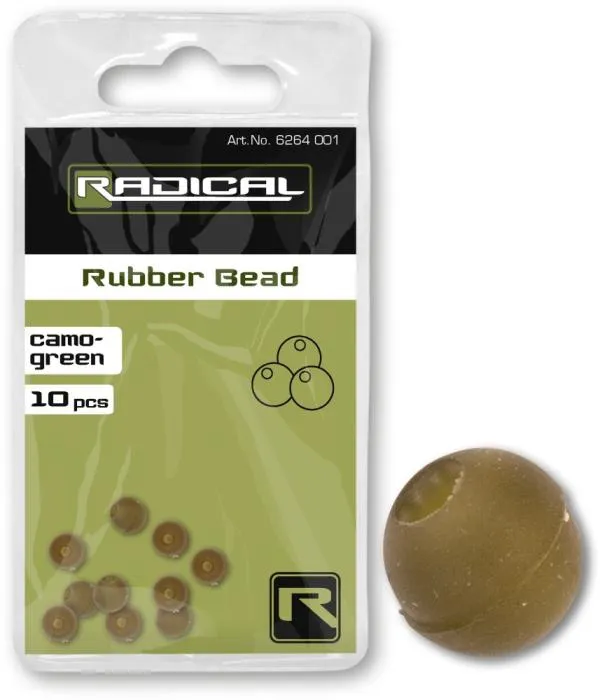 Radical Rubber Bead camo-green 10 darab