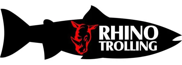 Rhino Trolling Sticker fekete/piros 21cm 7cm