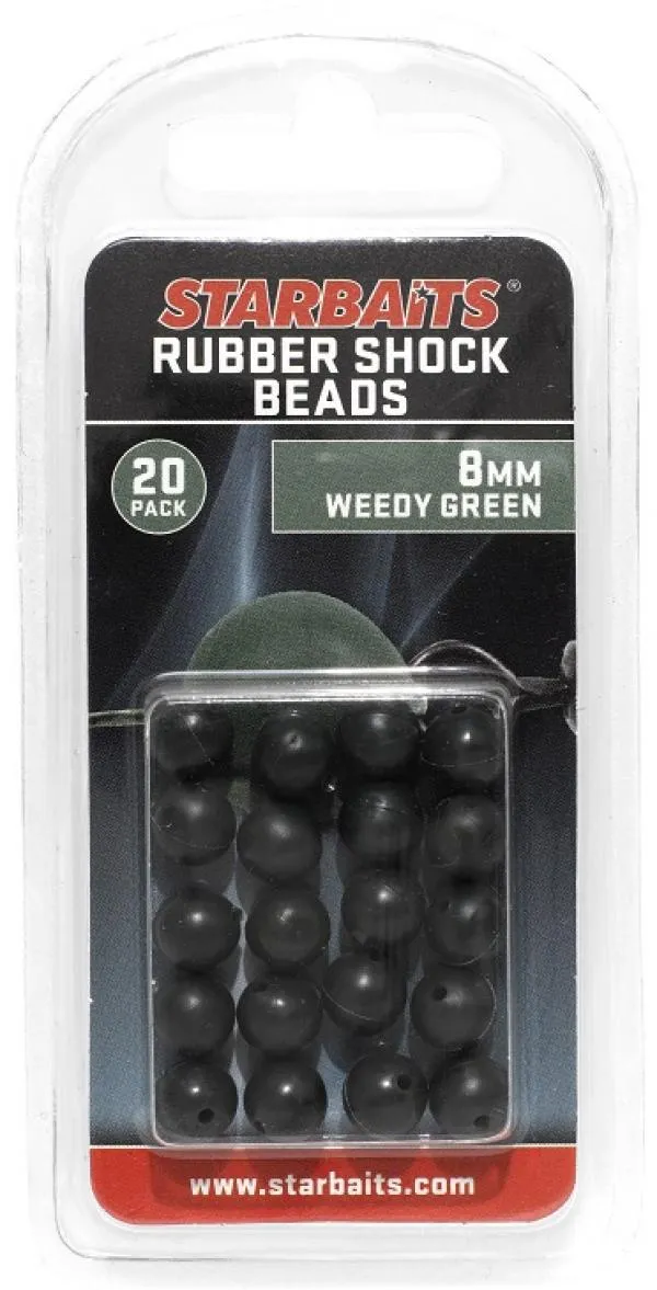 Rubber Shock Beads 8mm zöld (gumi gyöngy) 20db