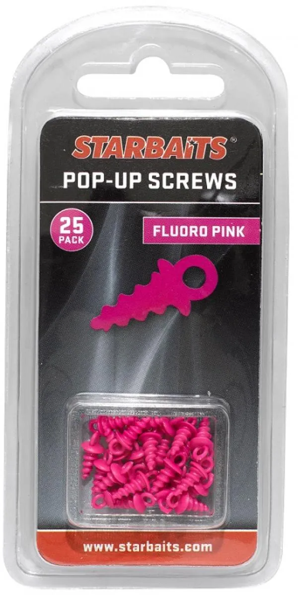 Pop Up Screws rózsaszín (menetes bojli rogzítő) 25db