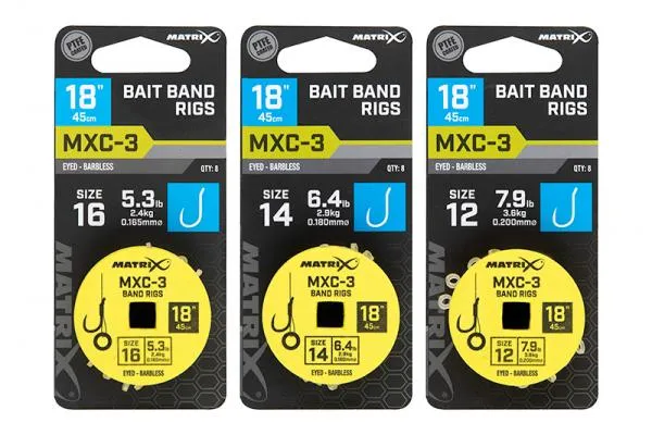 Matrix MXC-3 18” Bait Band Rigs MXC-3 Size 12 Barbless / 0...