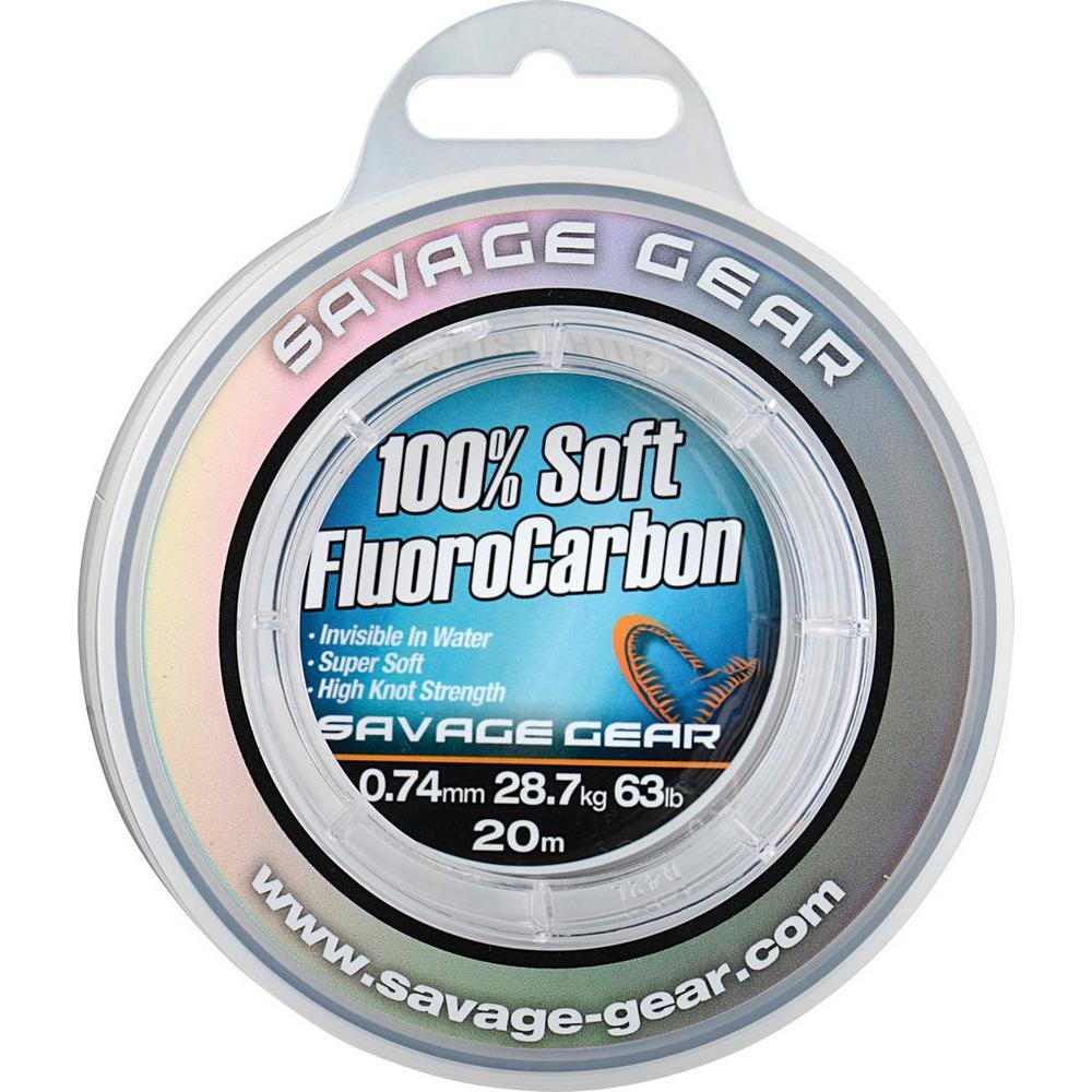 SAVAGE GEAR SOFT FC 15M 0.81MM 33KG 73LBS CLEAR Fluorcarbo...