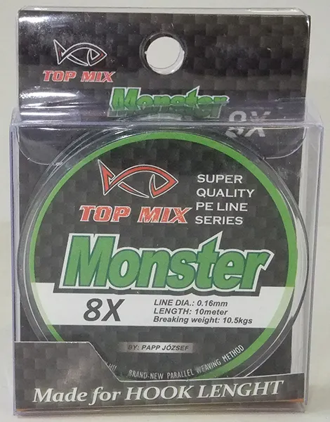 Topmix X8 Monster fonott előke zsinór 0,16mm