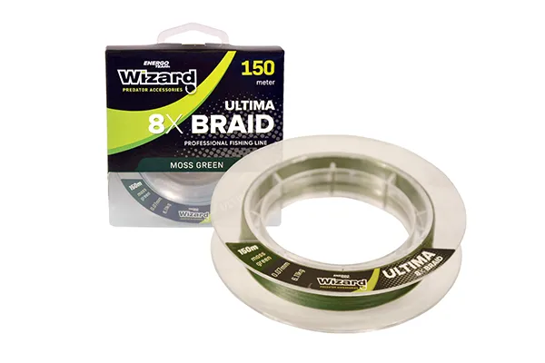 WIZARD ULTIMA 8X 0.16MM MOSS GREEN BRAID 150M 11,36KG