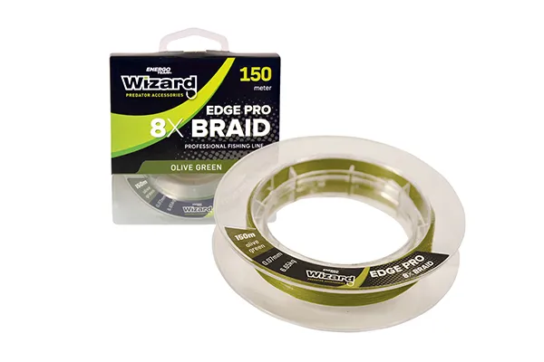 WIZARD EDGE PRO  0.07MM OLIVE GREEN 8X BRAID 150M 6,65KG