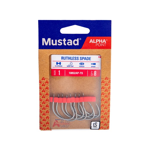 MUSTAD RUTHLESS SPADE TITAN STEEL 2 10DB/CSOMAG