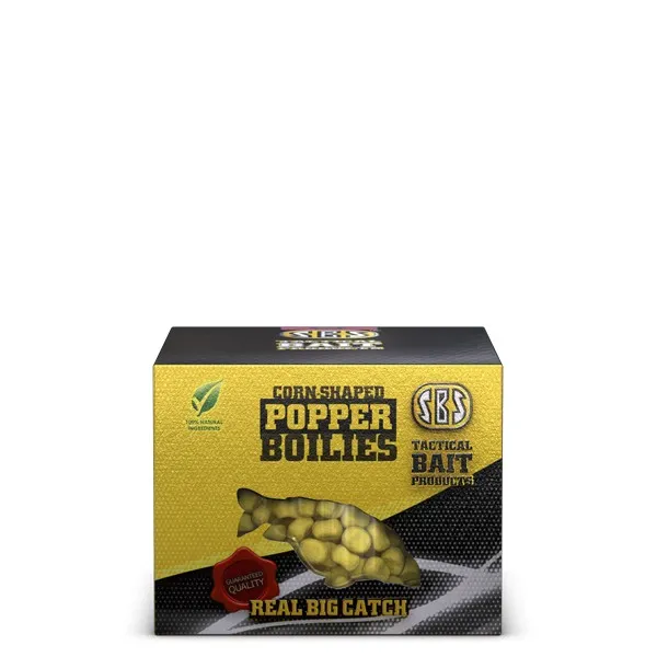 SBS Corn Shaped Popper Boilies Peach 40g 8-10MM PopUp