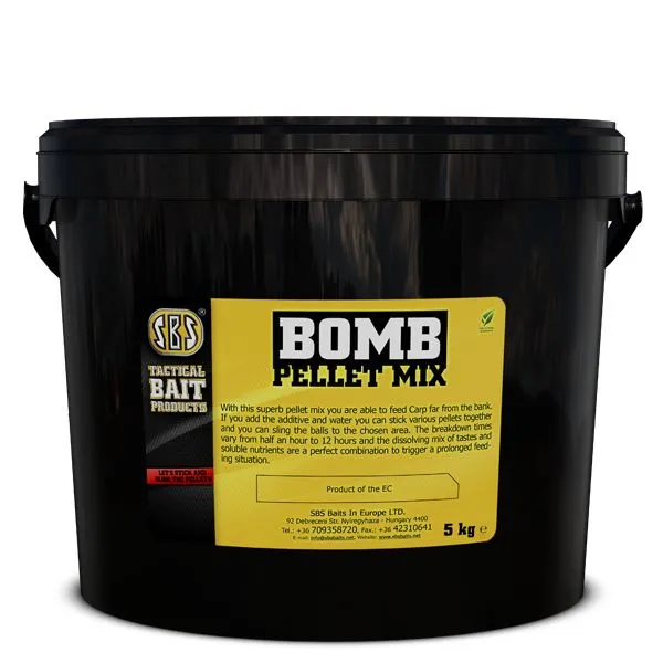 SBS Bomb Pellet Mix Krill Halibut 5kg Etető Pellet