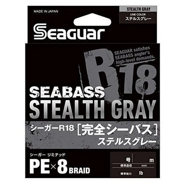 SEAGUAR R18 KANZEN SEABASS STEALTH GRAY 150M 0.6GOU