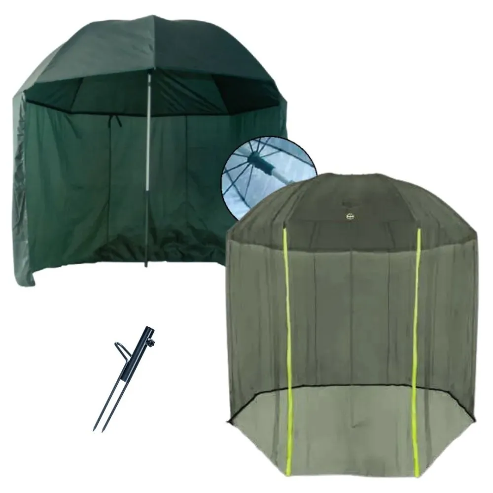 KONGER Umbrella 250cm with Shelter horgász ernyő szúnyoghá...