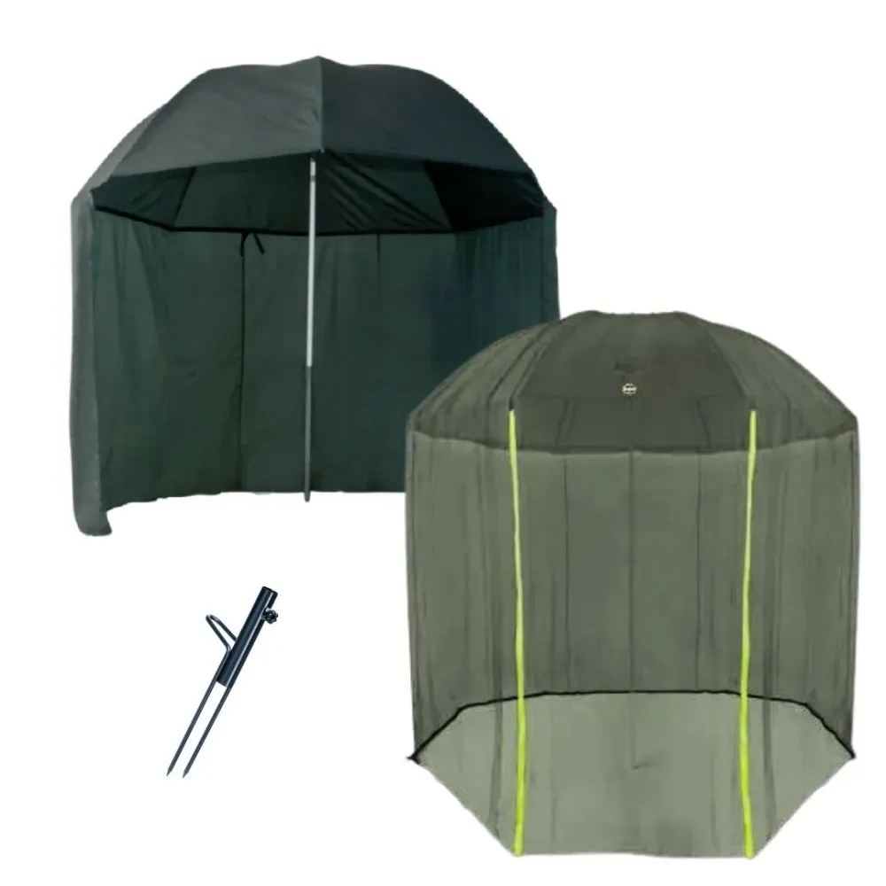 KONGER Lux Rubber Lined Umbrella with Shelter 250cm horgás...