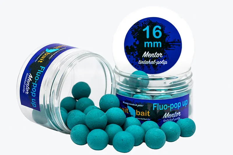 BaitBait Mentor (tintahal-polp) - 12 mm Fluo Pop Up