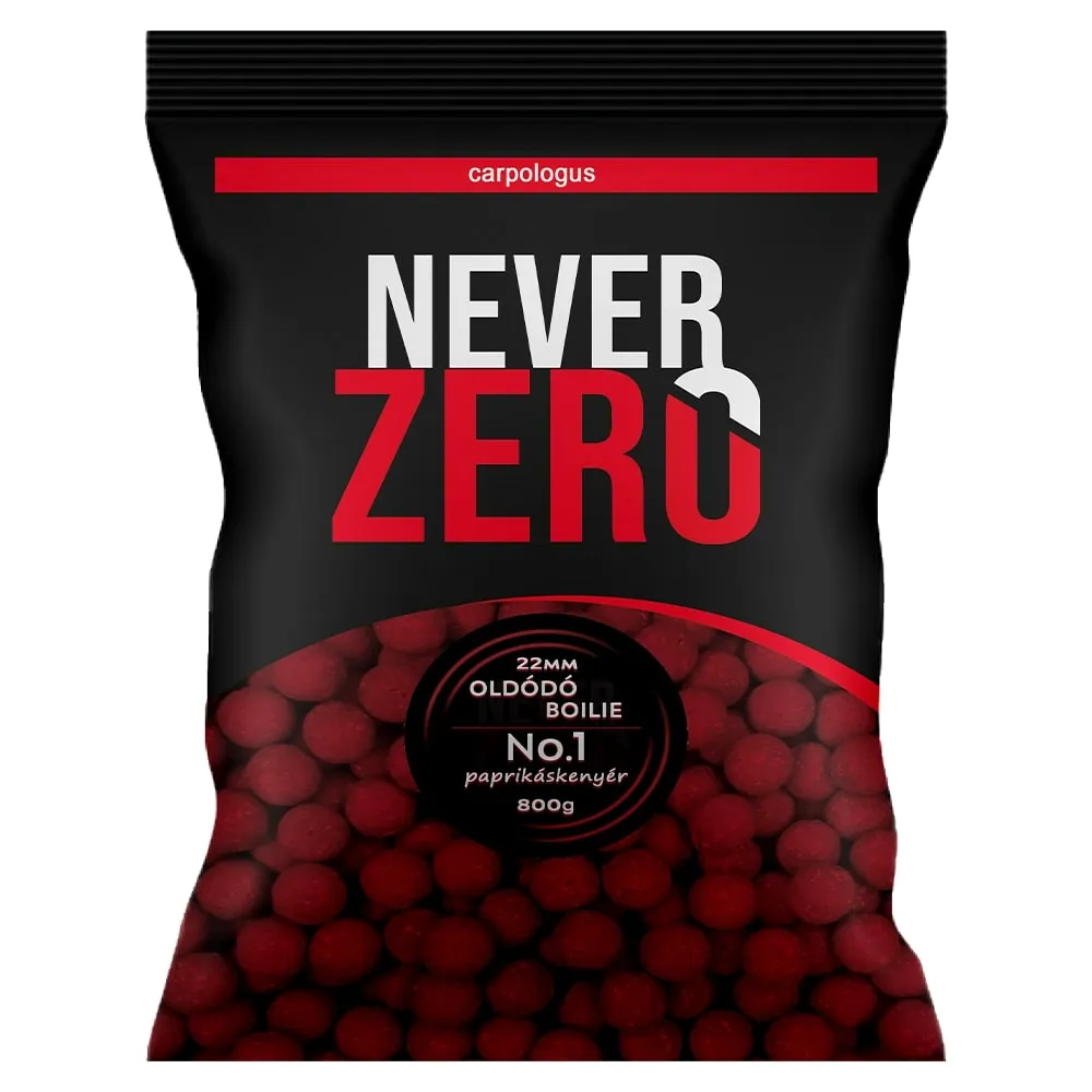 NEVER ZERO No.1 Oldódó bojli (22mm) (paprikás kenyér) 800g...