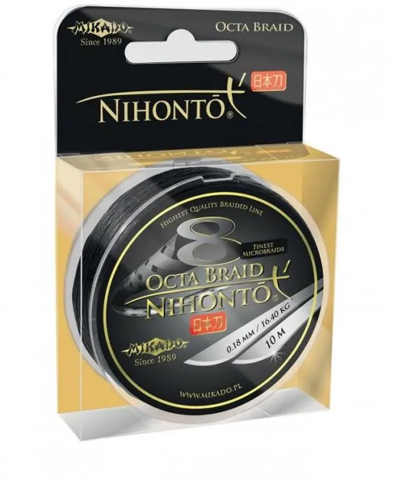 Mikado Nihonto Octa Braid Fekete 0,10mm 150m fonott zsinór...