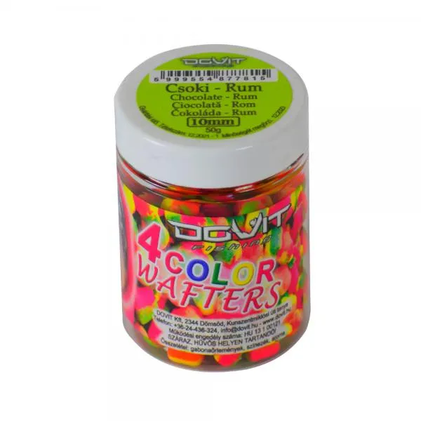 Dovit 4 Color 10mm Csoki-rum Wafters 