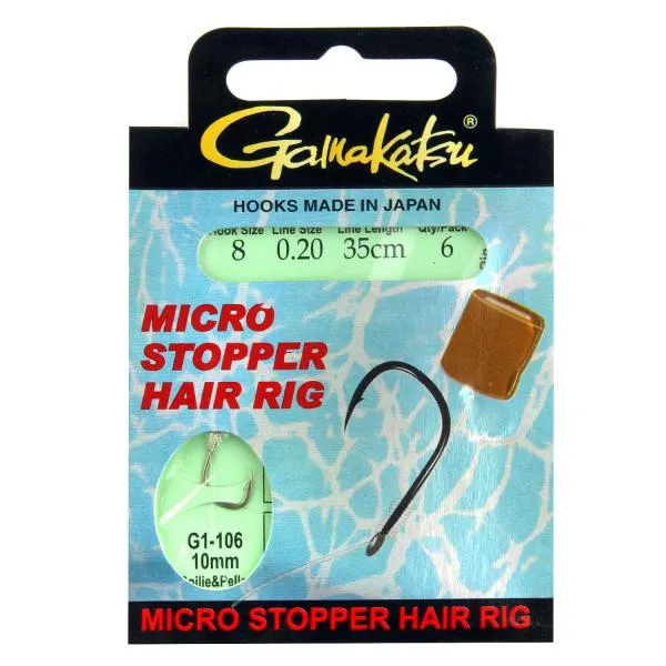BKS-Micro Stopper Hair rig 35cm 6db/cs 8méret