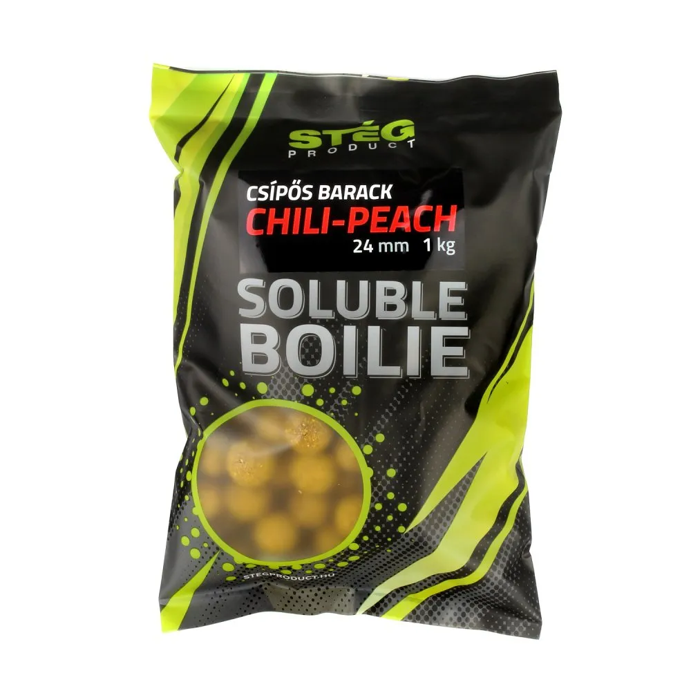 Stég Product Soluble Boilie 20mm Chili-Peach 1kg