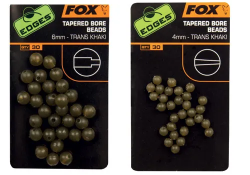 Fox EDGES Tapered Bore Beads - 4mm gumiütköző gyöngy