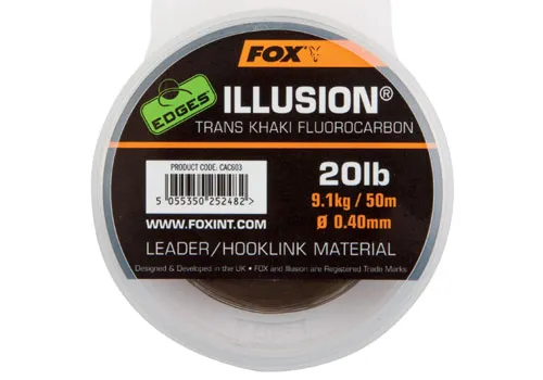 Fox EDGES Illusion - Trans Khaki 0.40mm Monofil előkezsinó...
