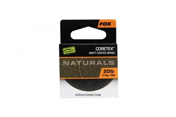 Fox Naturals Coretex  x 20M 20lb/9.1kg Fonott előkezsinór...
