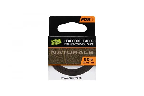Fox Naturals Leadcore 7m 50lb /22.7kg Fonott előkezsinór