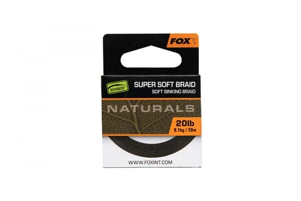 Fox Naturals Soft Braid hooklength 20m 20lb Fonott előkezs...