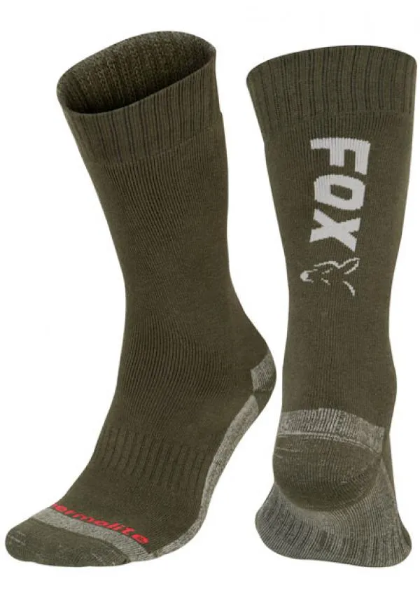 Fox Green / Silver Thermolite long sock 10 - 13 (Eu 44-47)