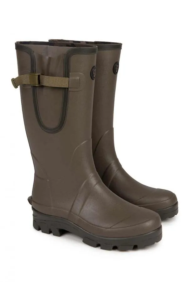 Fox Neoprene lined Camo/Khaki Rubber Boot (Size 8) 42-es b...