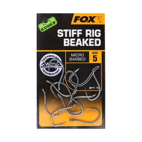 FOX EDGES Stiff Rig Beaked - Size 8B Barbless horog