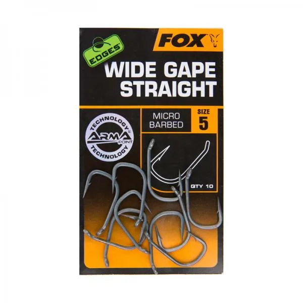FOX EDGES Wide Gape Straight - Size 8 horog
