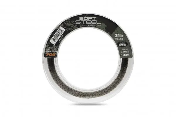 Soft Steel Fleck Camo Leader 35lb (15.9kg)  0.50mm x 100m