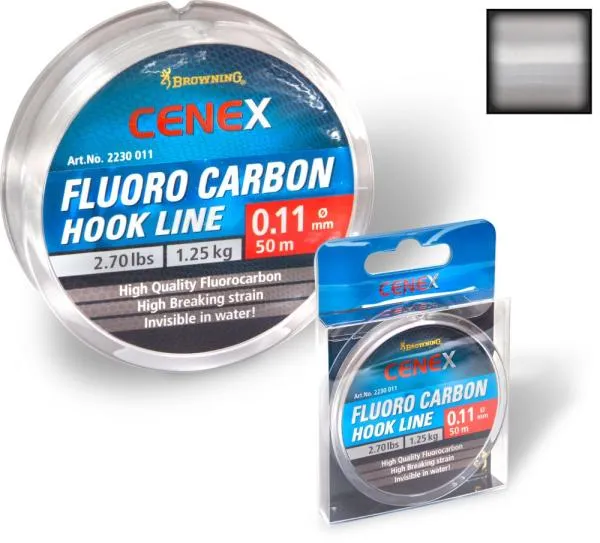?0,11mm Browning Cenex Fluoro Carbon Hook Line 50m 1,25kg,...