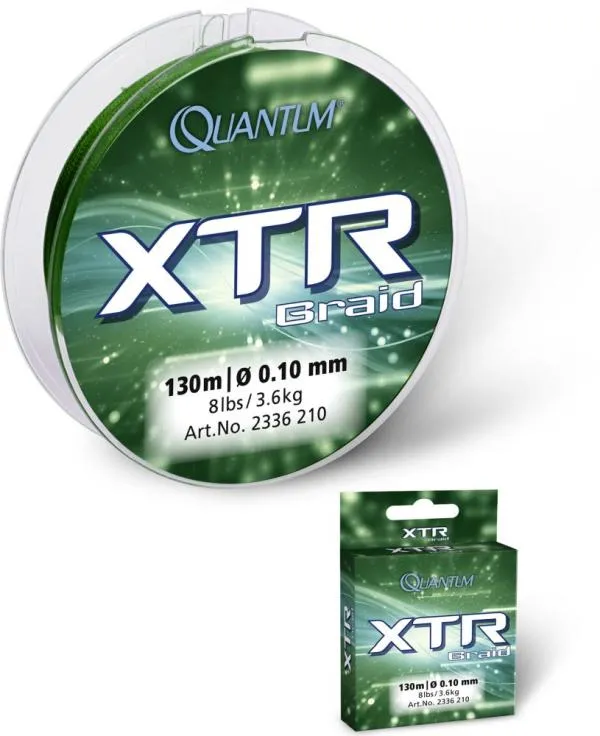 ?0,10mm Quantum XTR Fonottzsinór 130m 3,6kg,8lbs zöld