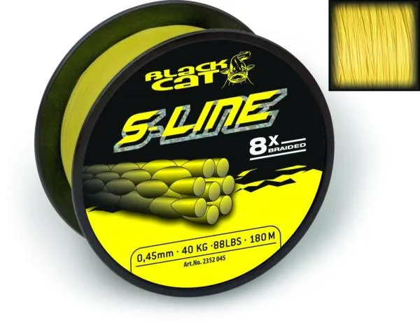 Black Cat S-Line 0,38mm 250m 40kg,88lbs sárga
