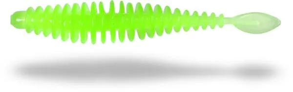 1,5g 6,5cm neon zöld Zebco Magic Trout T-Worm P-Tail Sajt ...