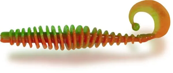 1,5g 5,5cm neon zöld/narancs Zebco Magic Trout T-Worm Twis...