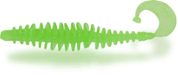 1,5g 5,5cm neon zöld Zebco Magic Trout T-Worm Twister Sajt...