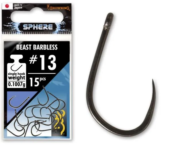 Browning Sphere Beast Barbless horog szemes #8 black nikke...
