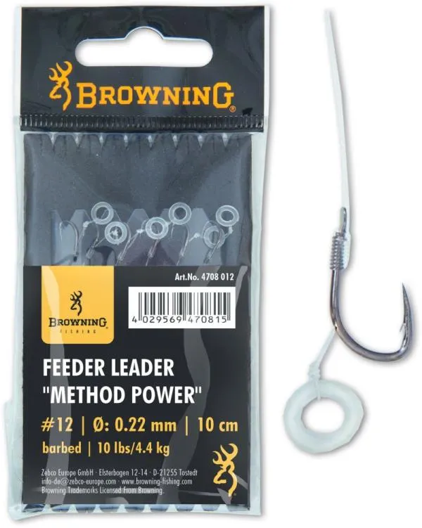 Browning #12 Method Feeder Előke Power Pellet Band bronz 10lbs / 4,5kg Hooklength: 10cm