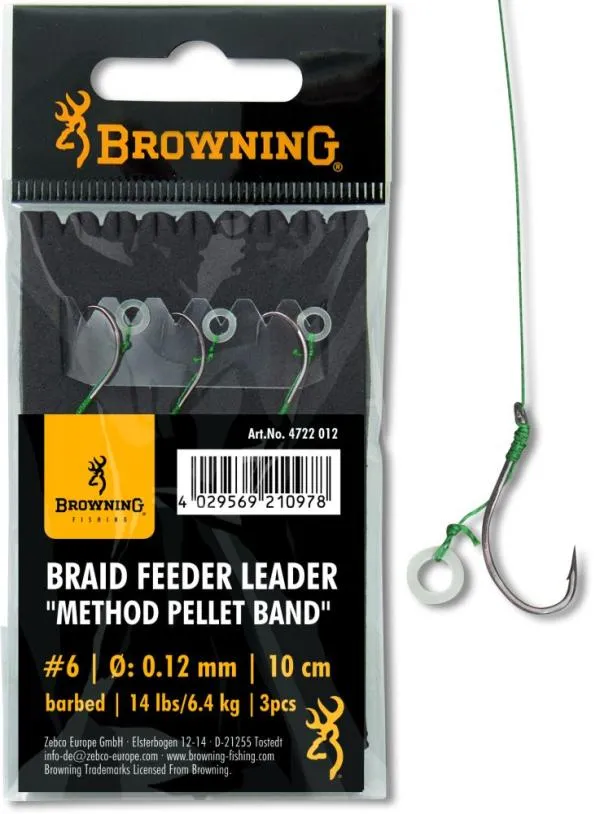 #4 Browning Braid Feeder Leader Method Pellet Band bronz 7...