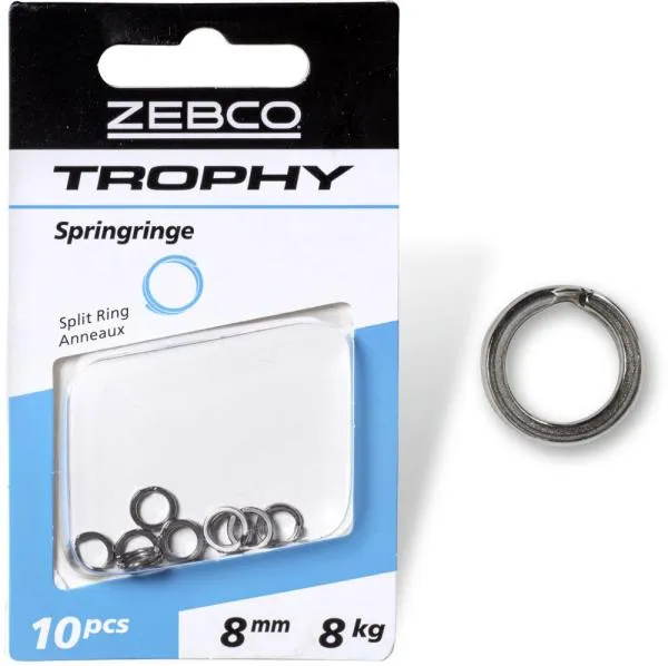 10mm Zebco Trophy osztott gyűrű 10darab