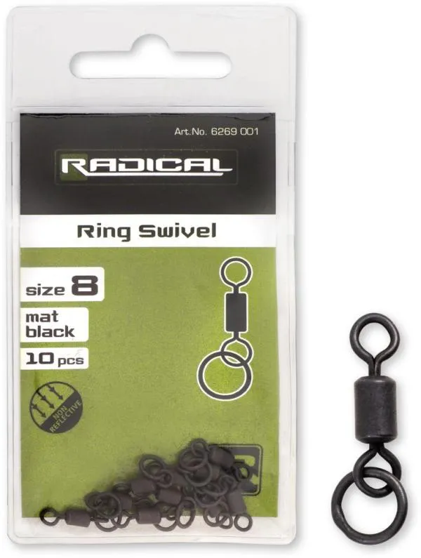 Radical Gyűrűs forgó mat black non reflective 10 darab
