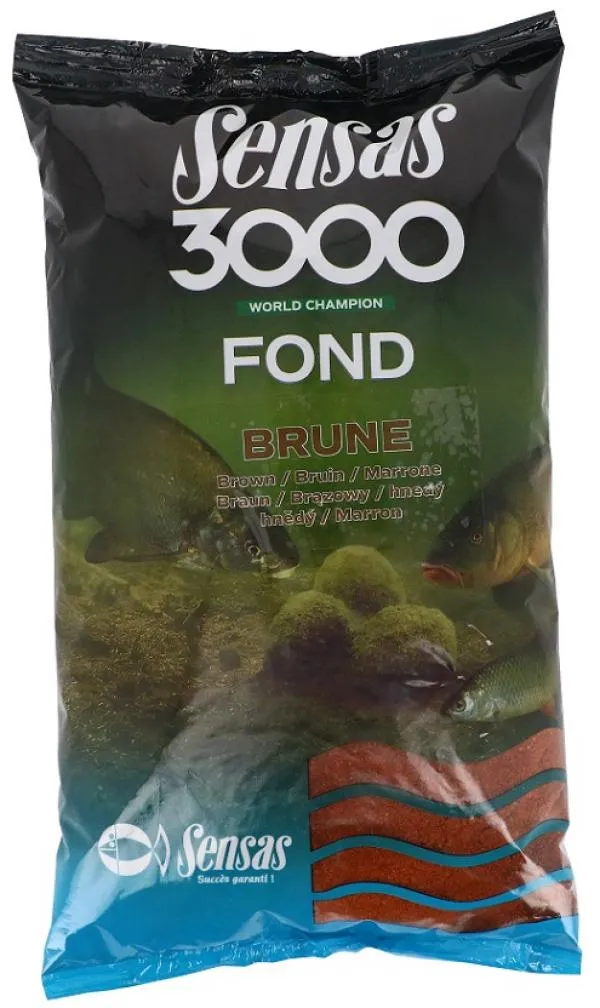 Sensas 3000 Fond Brown (folyóvíz-barna) 1kg etetőanyag 