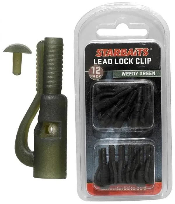 Lead Lock Clip zöld (biztonsági ólomkapocs) 12db