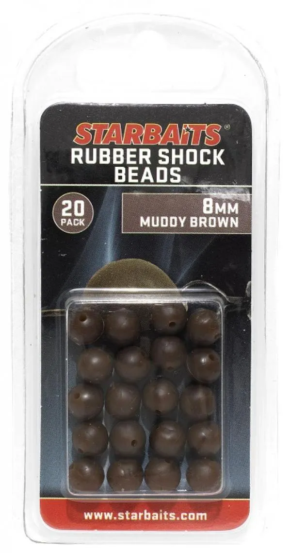 Rubber Shock Beads 8mm barna (gumi gyöngy) 20db